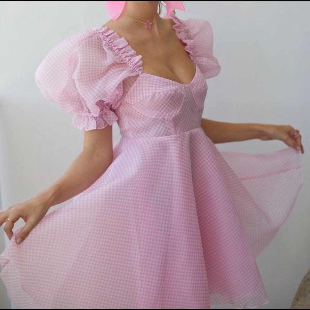 NWT Selkie Ice Cream Gingham Parliament Dress Size Small